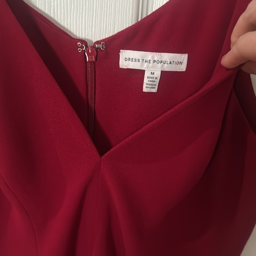 Dress the Population red Midi Dress size medium - Picture 2 of 4